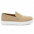 0109 Chaussures homme en cuir daim beige