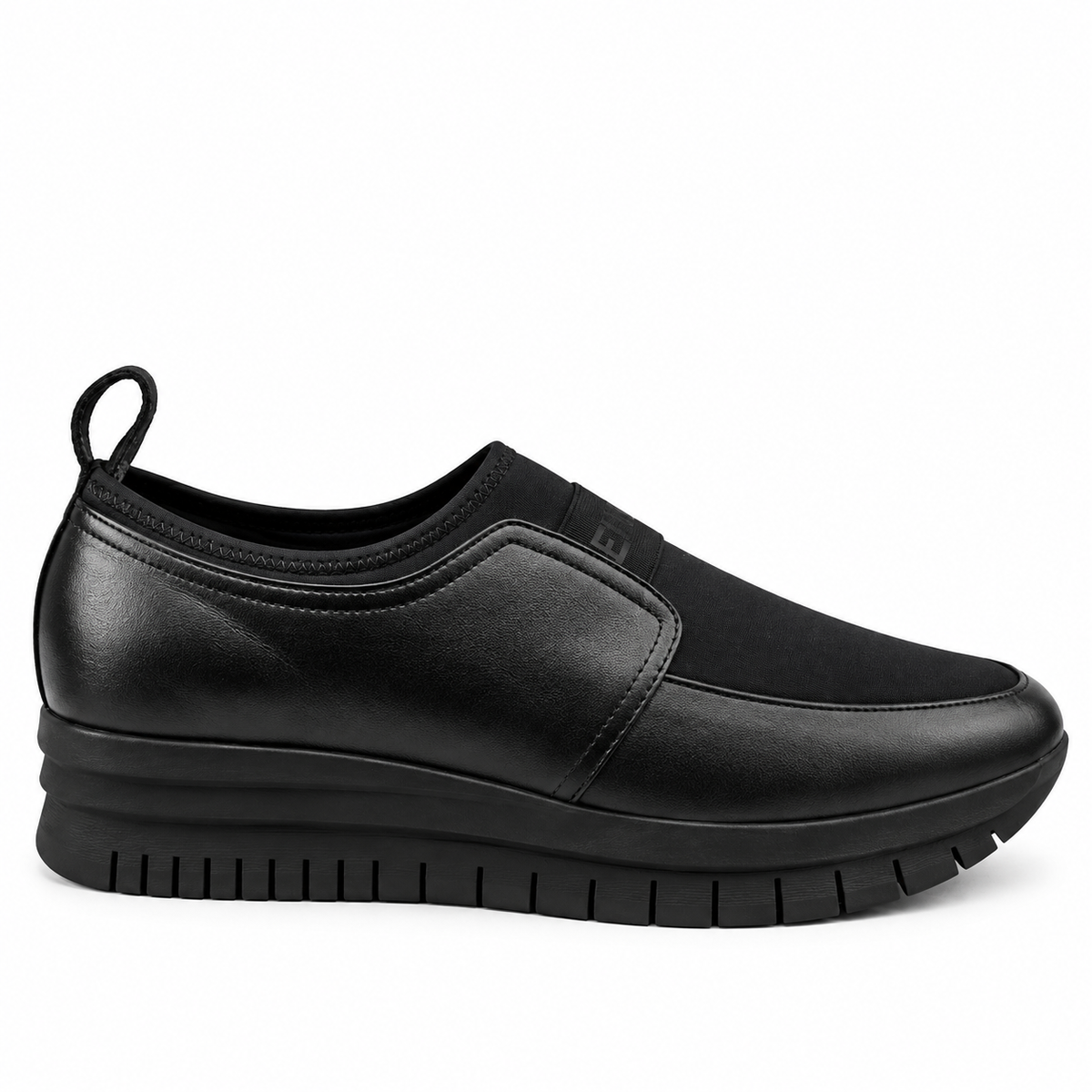 0622 chaussure Sneaker femme en cuir noir