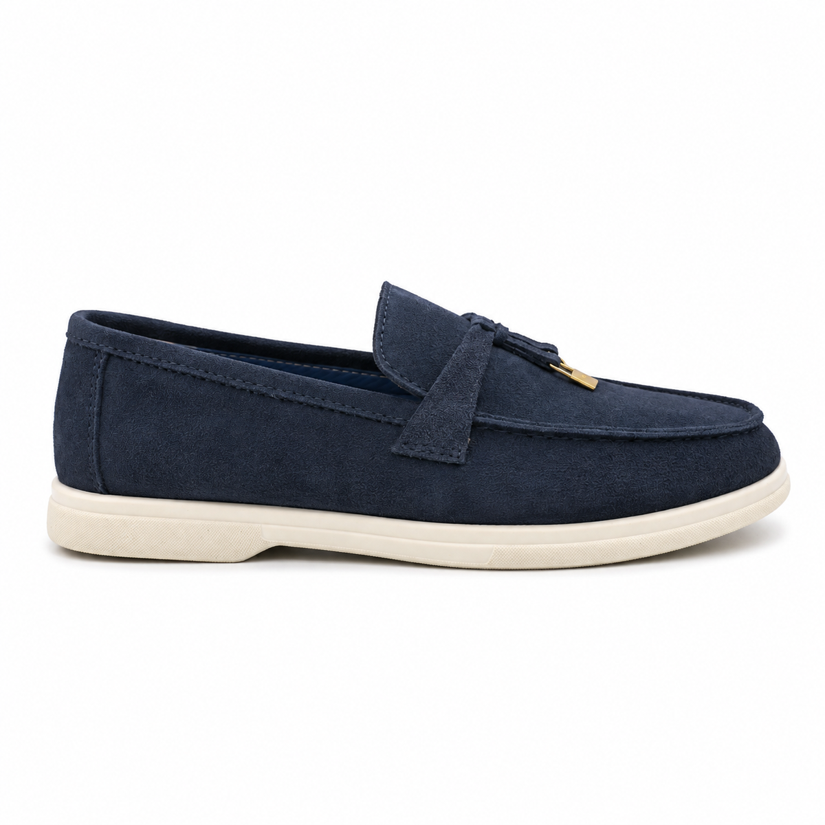 0116 sabot  en cuir daim  Femme bleu roi