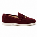 0116 chaussure Femme en cuir daim Bordeaux