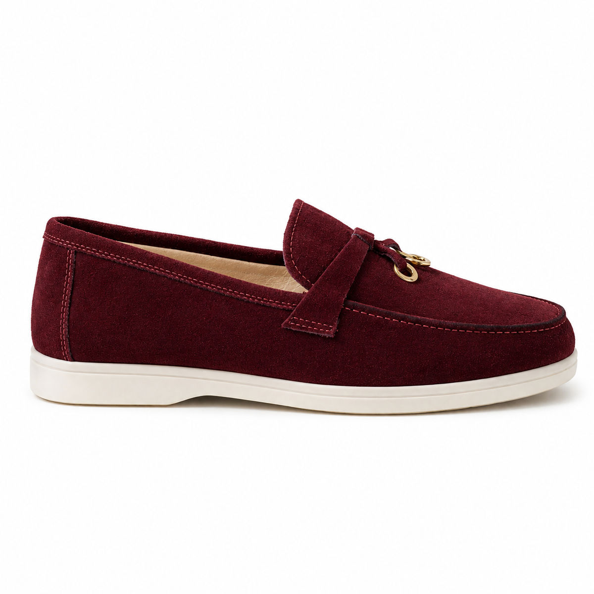 0116 chaussure Femme en cuir daim Bordeaux