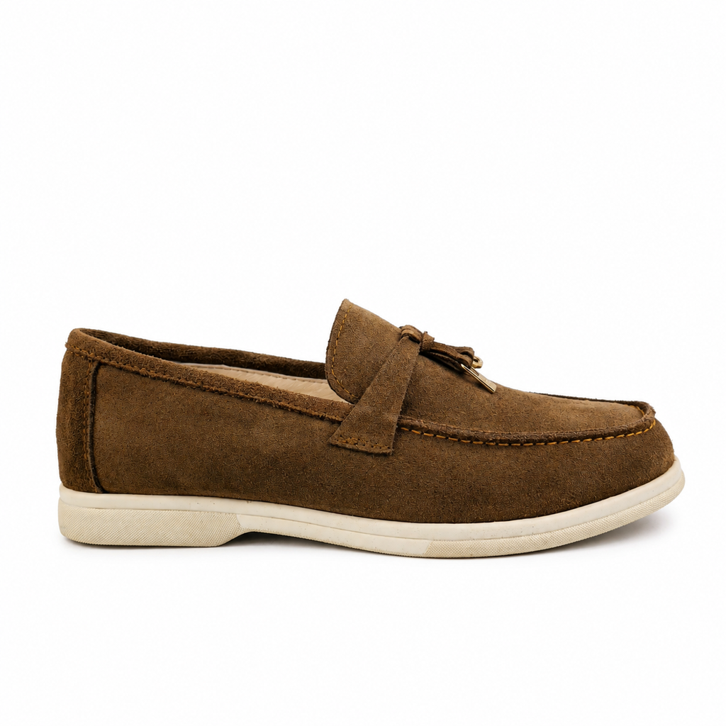 0116 chaussure Femme en cuir daim camel