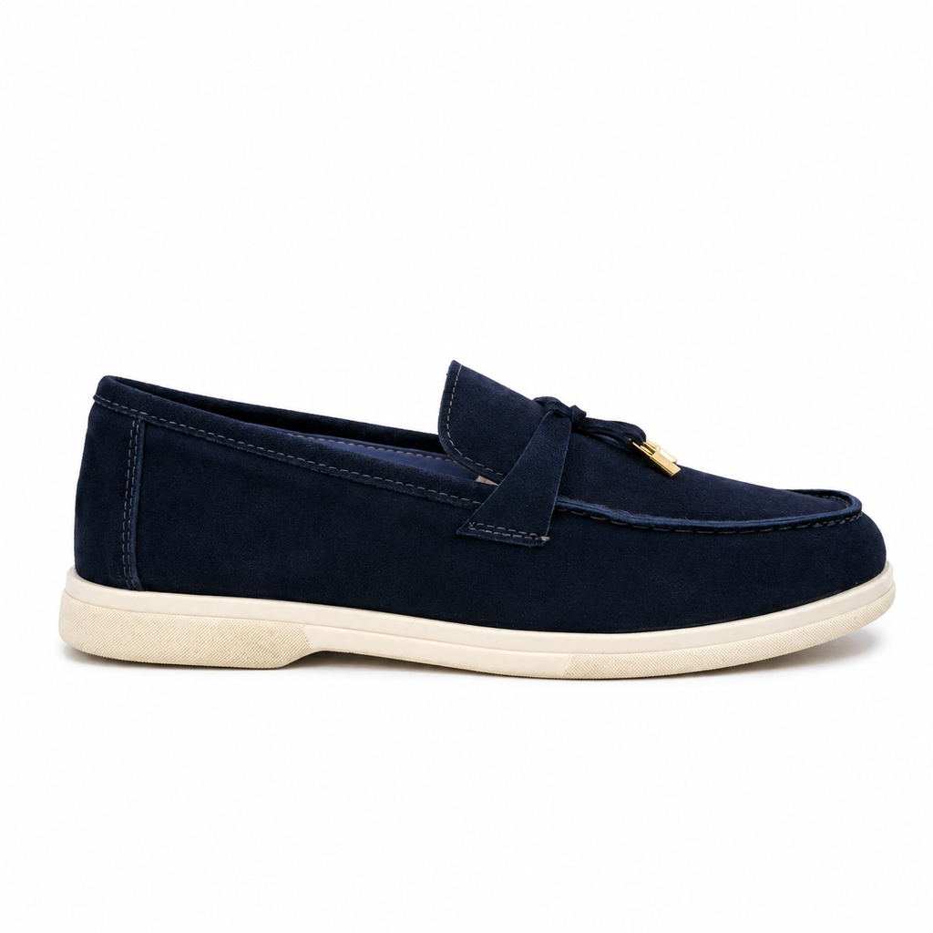 0116 chaussure Femme en cuir daim  bleumarin