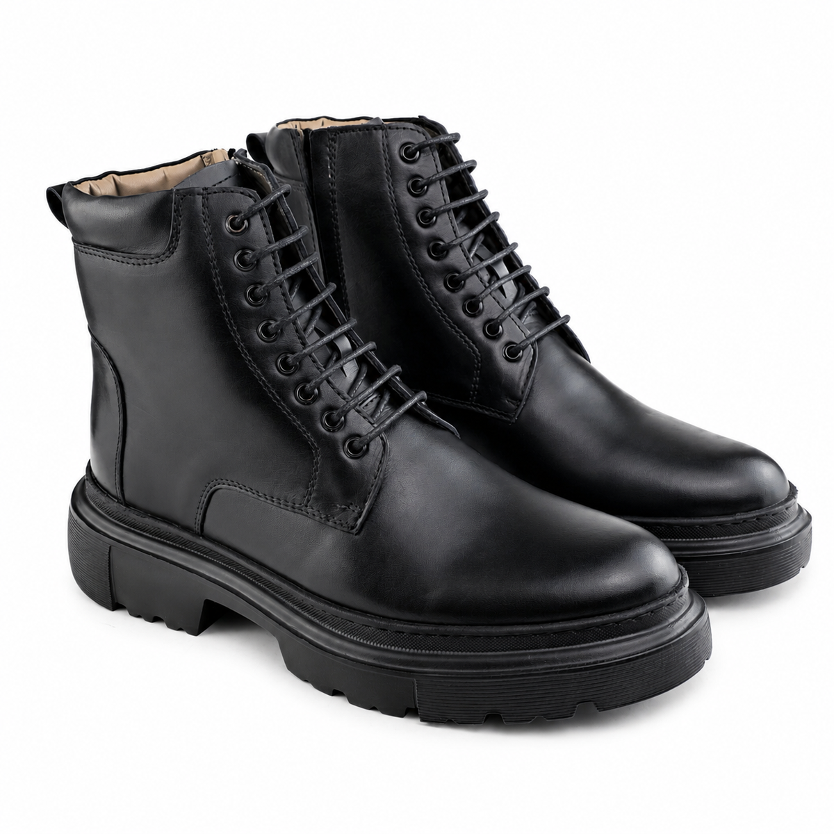 051  BOTTINE EN CUIR homme noir