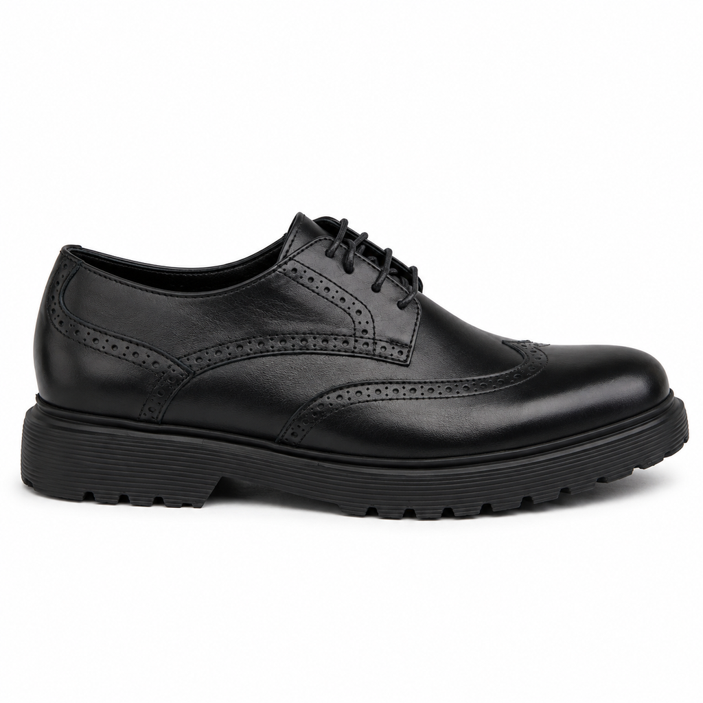 0415 chaussure Richelieu homme en cuir noir