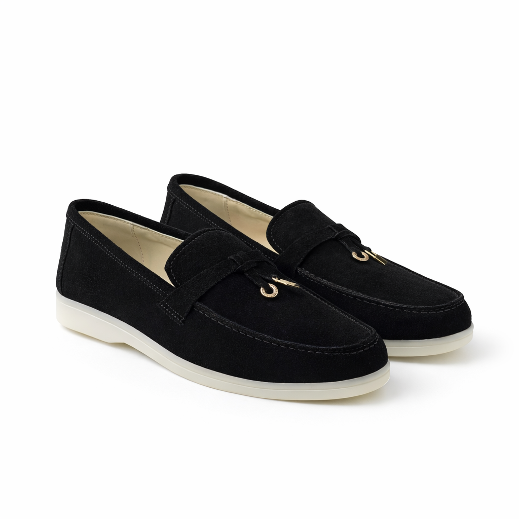 0116 chaussure Femme en cuir daim noir