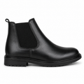0302 boot en cuir homme noir