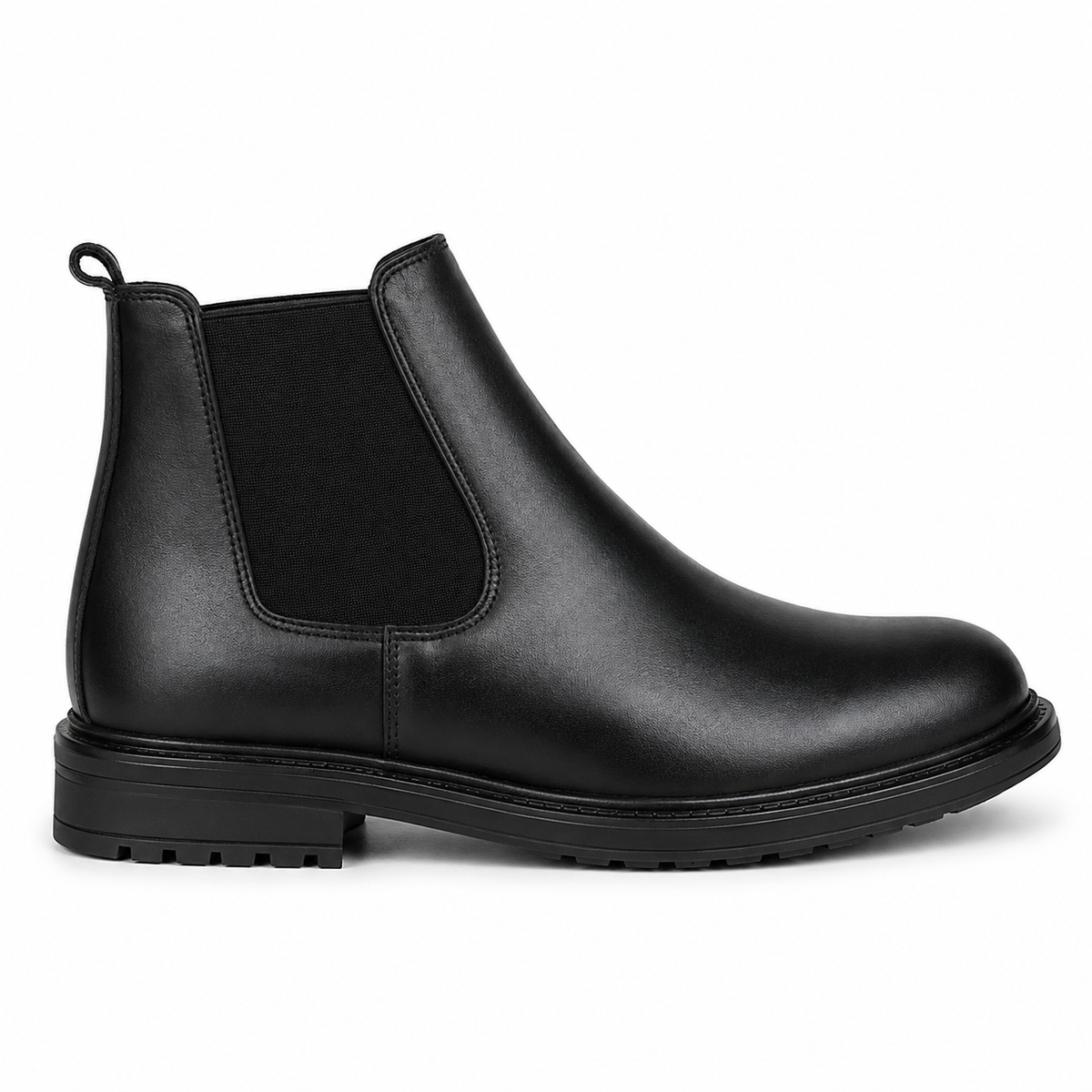 0302 boot en cuir homme noir