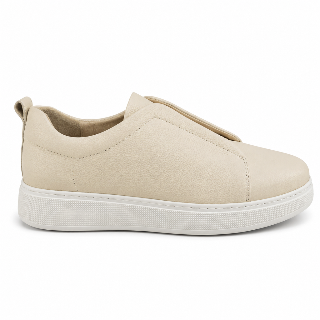 Sneaker Homme en Cuir Beige 097 | Lemusc.ma