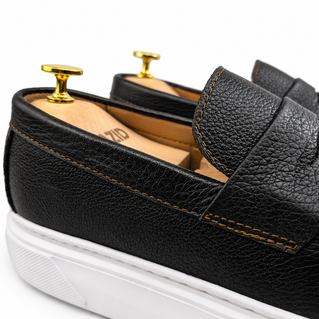 054 Chaussures Homme Mocassins sports en cuir  marron