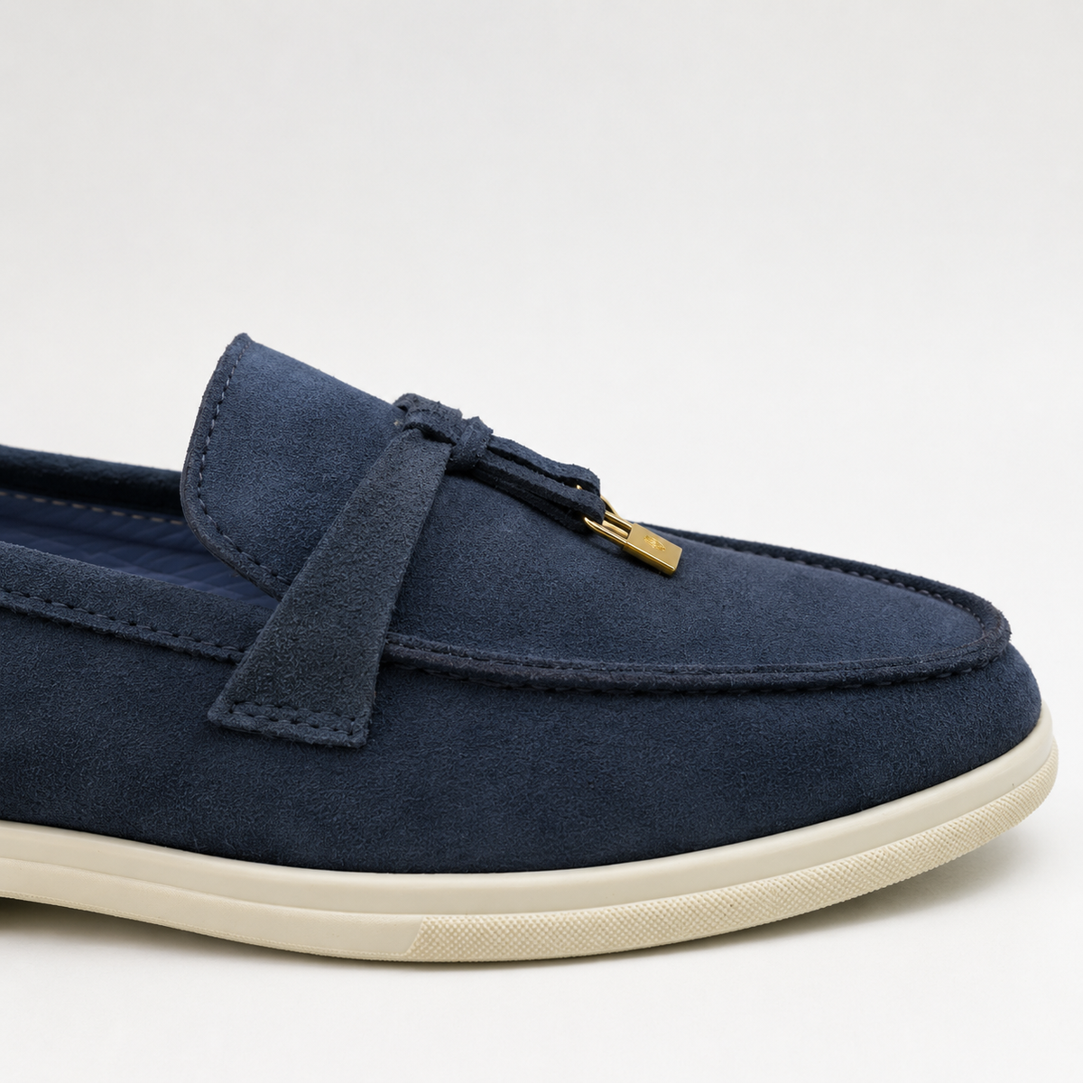 0116 sabot  en cuir daim  Femme bleu roi