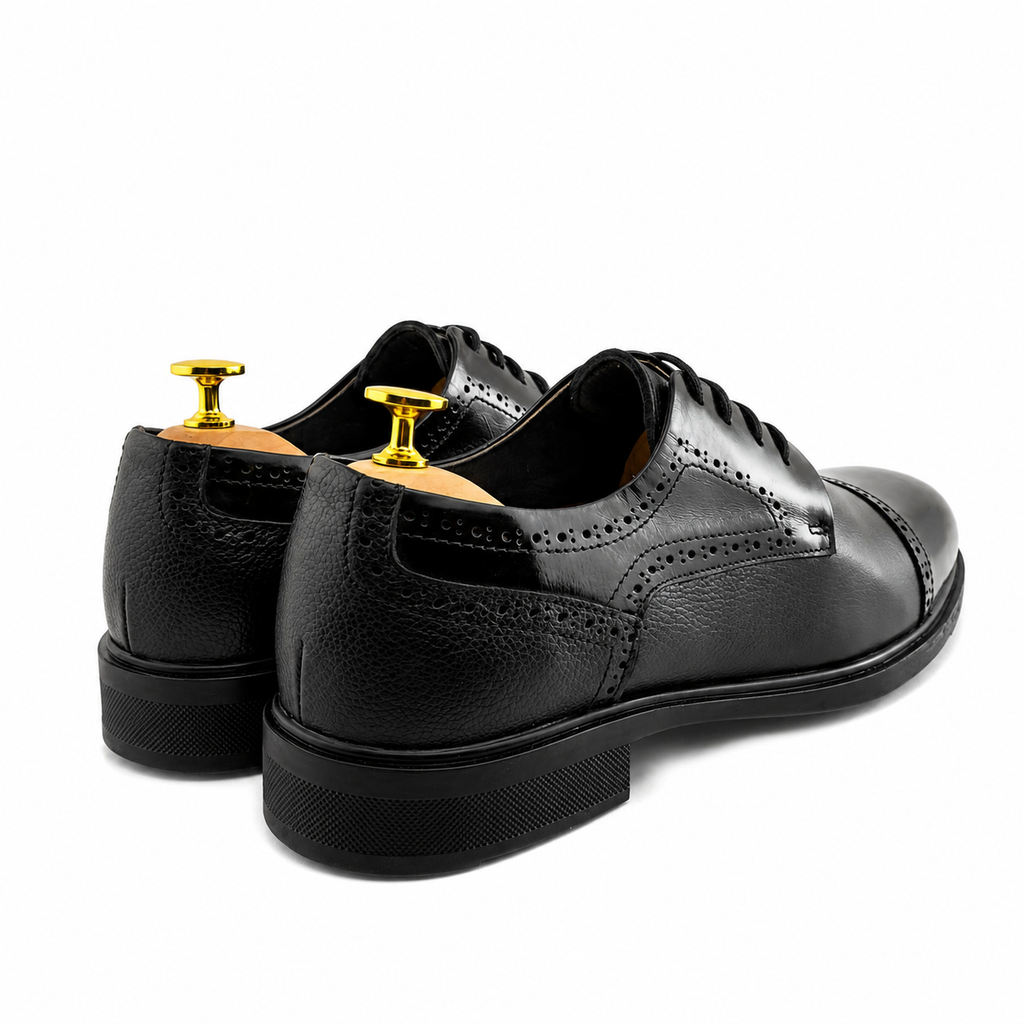 022 chaussure Richelieu homme en cuir noir