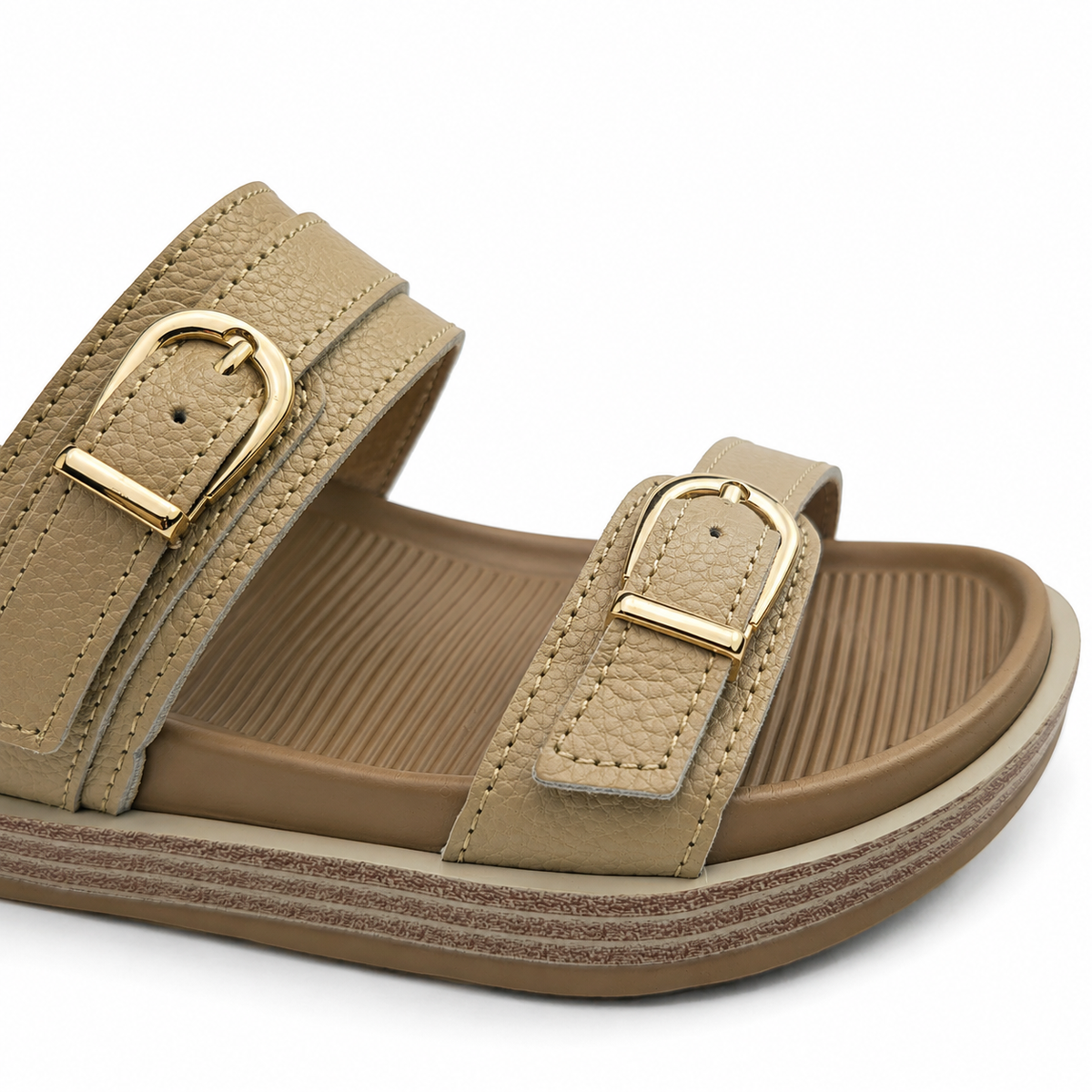 042 sandale médical femme en cuir beige