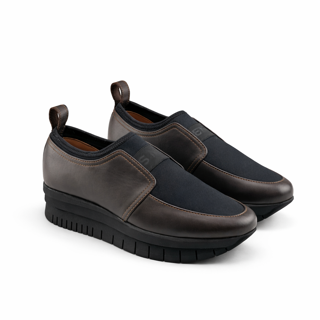 0622 chaussure Sneaker femmes en cuir marron