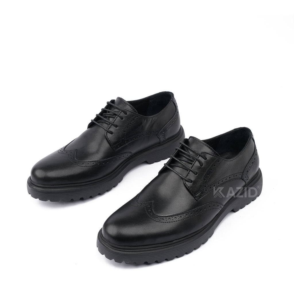 0415 chaussure Richelieu homme en cuir noir