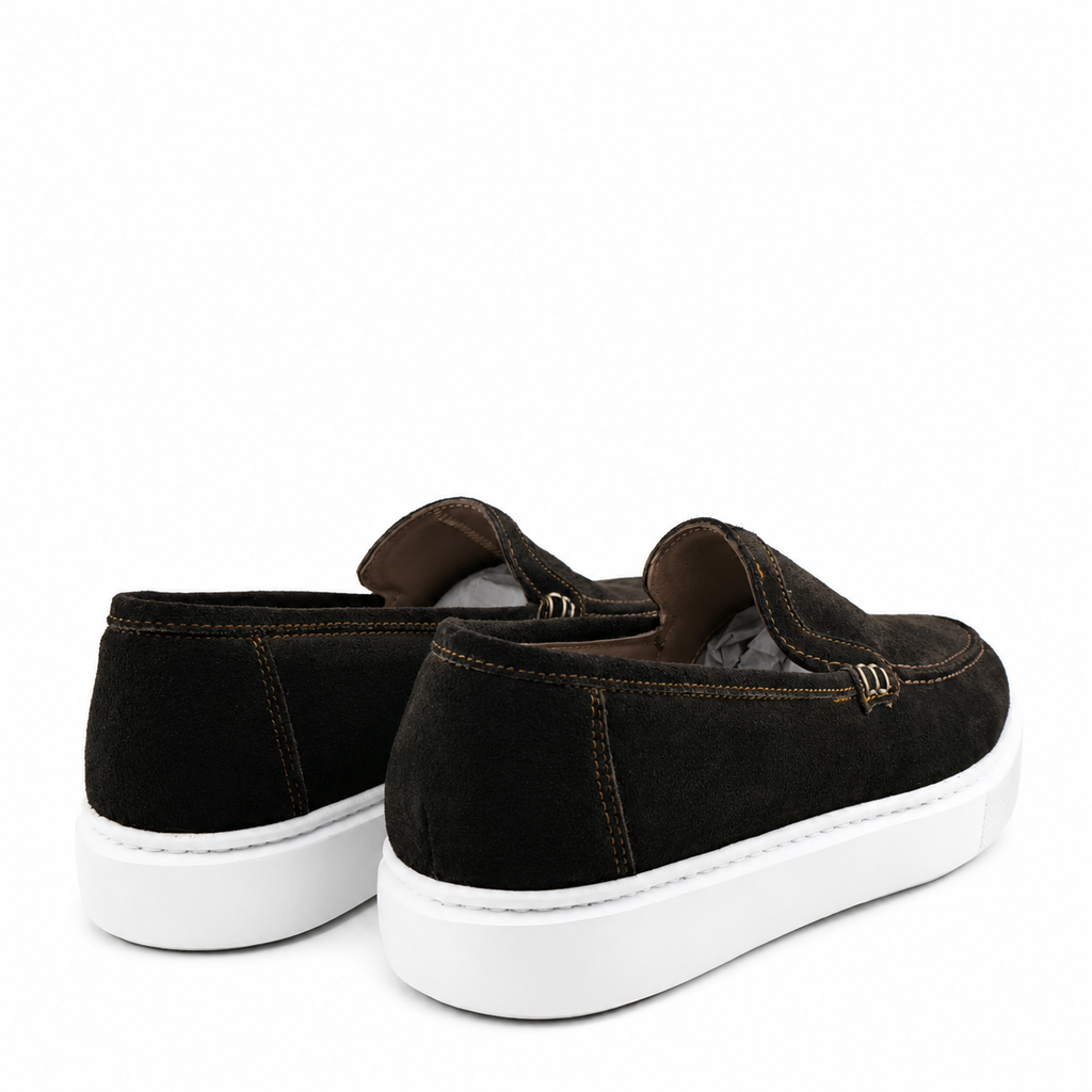 0109 Chaussure  Homme en cuir daim marron