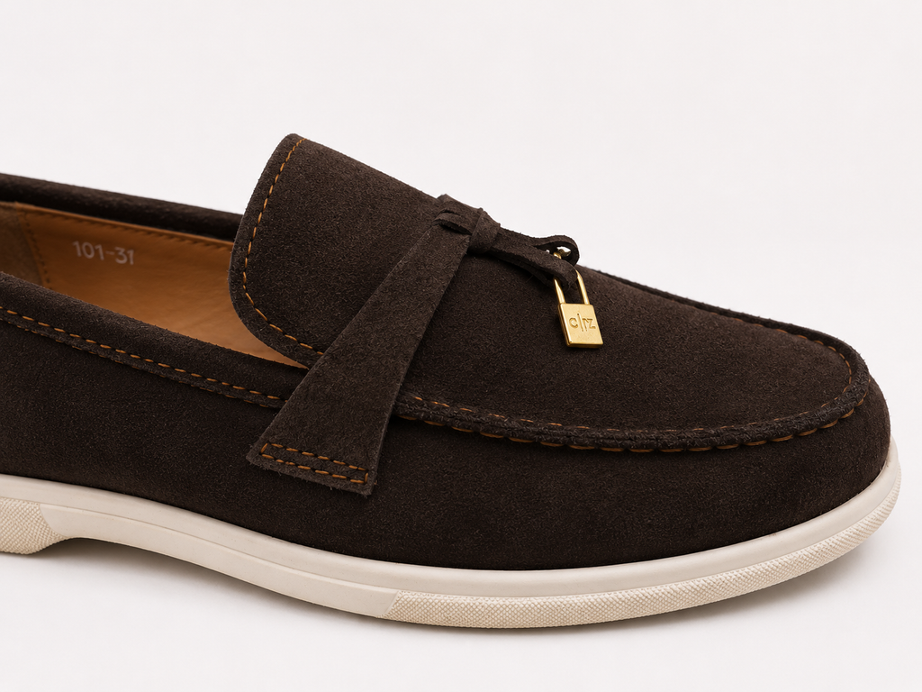0116 chaussure Femme en cuir daim marron