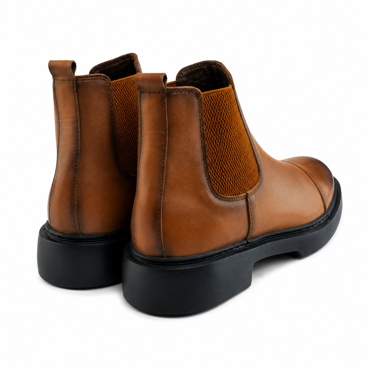 033 bouttine homme en cuir tabac