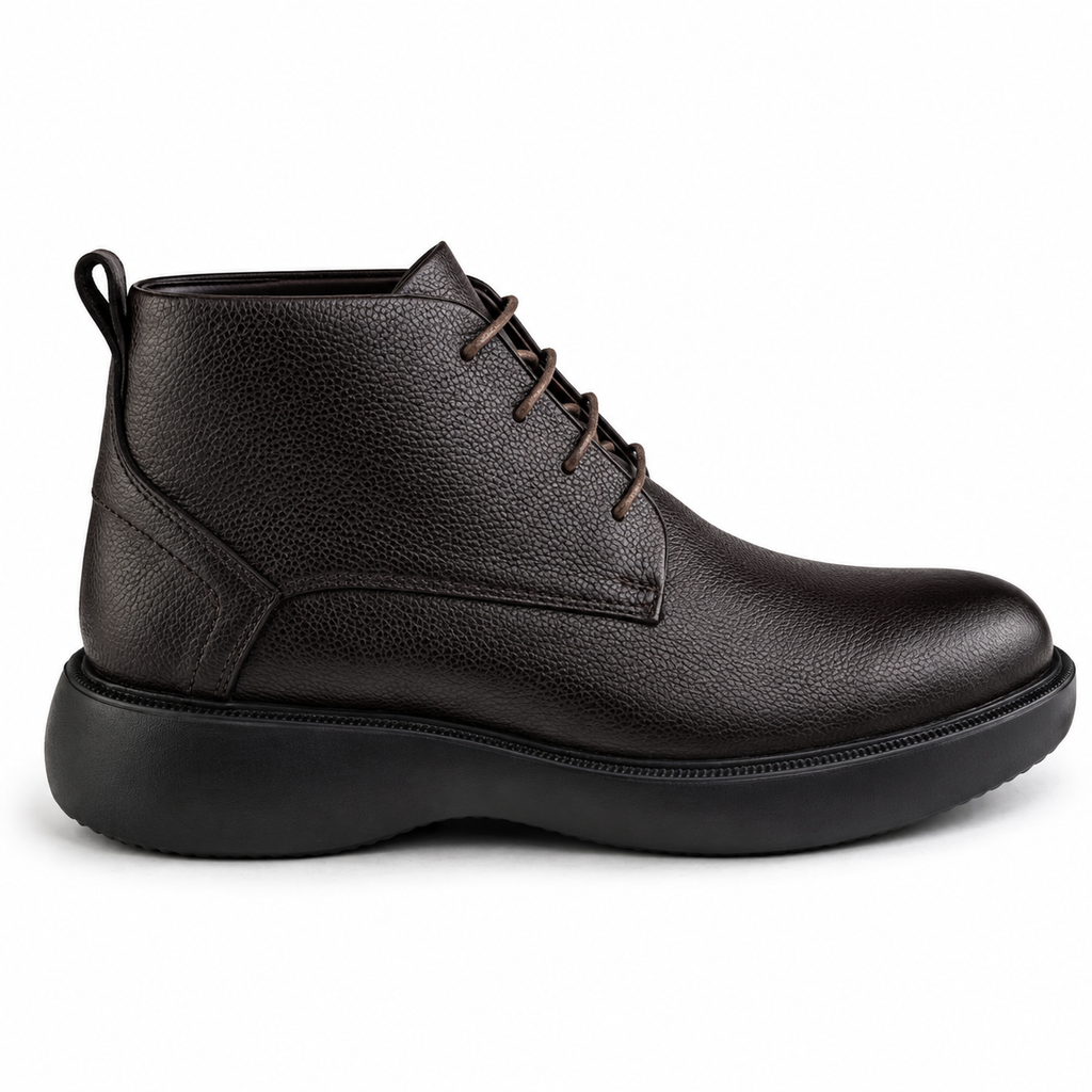 0305 bouttine en cuir homme marron