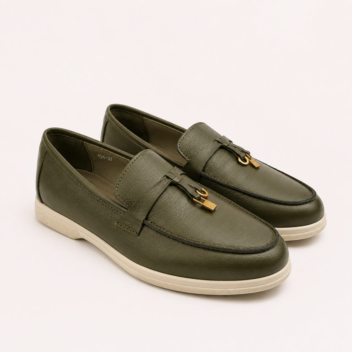 0116 chaussure Femme en cuir kaki