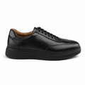 0901 Chaussure Sneaker Homme en cuir  noir/noir