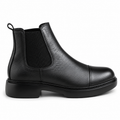033 BOTTINE EN CUIR NOIR