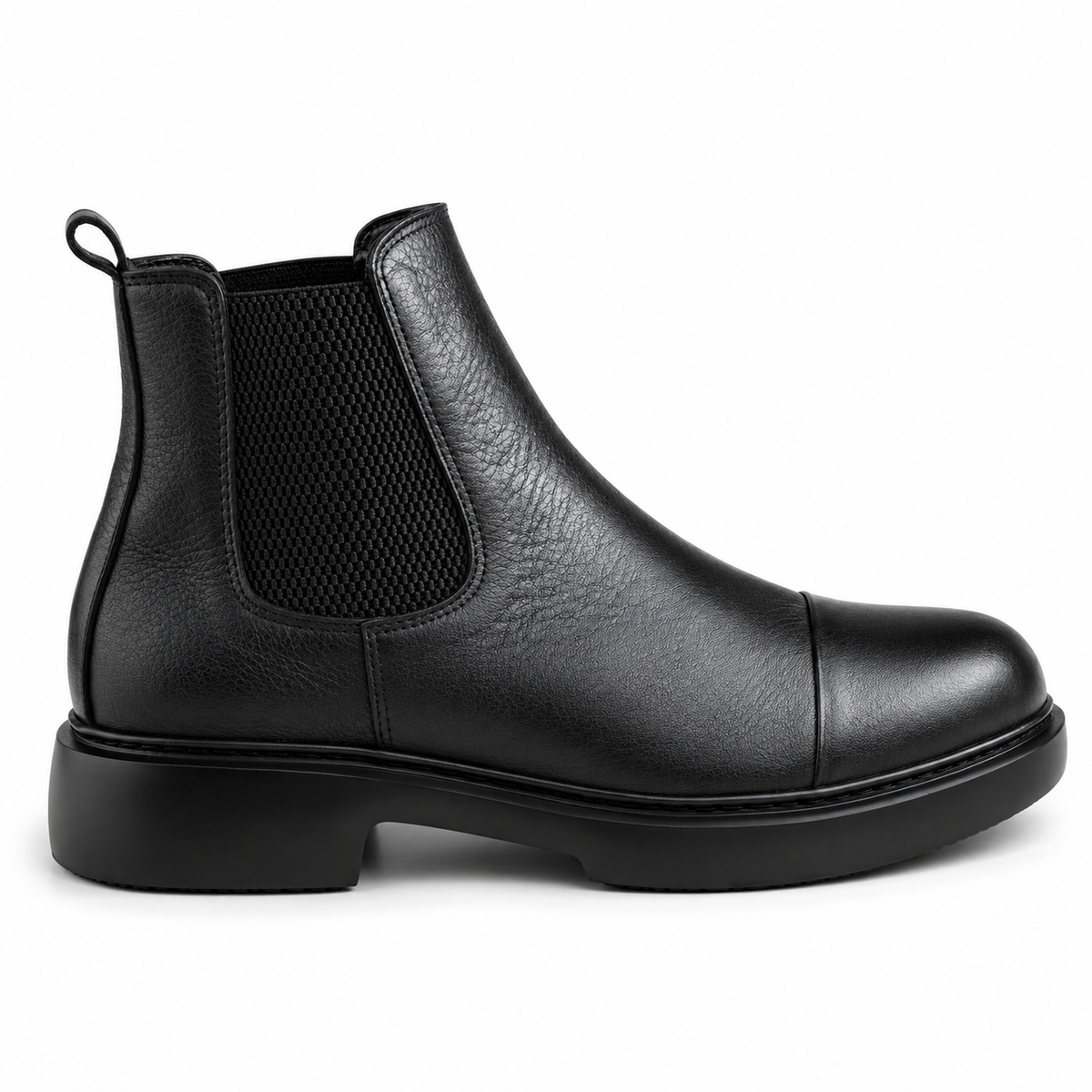033 BOTTINE EN CUIR NOIR