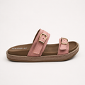042 sandale médical femme en cuir rose