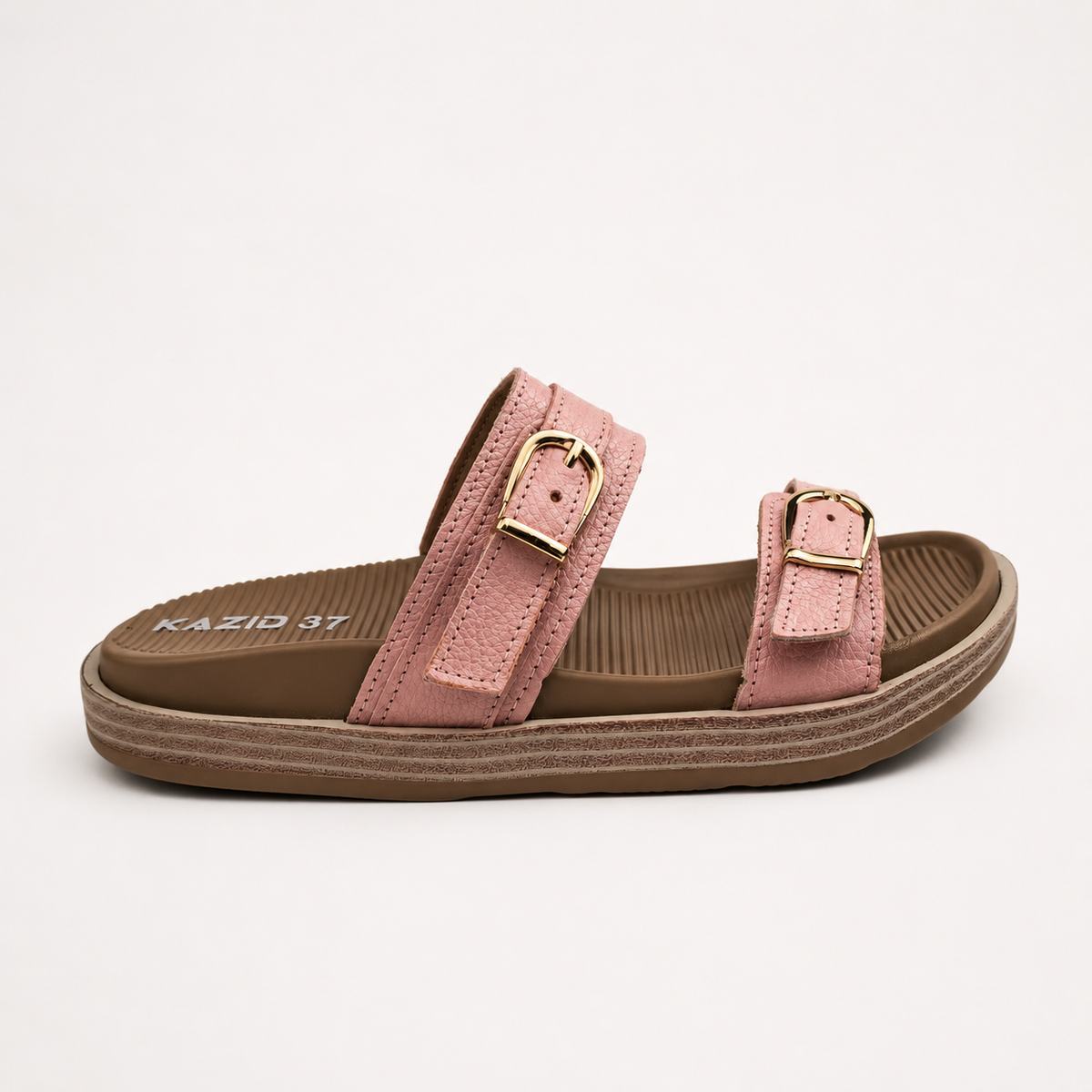 042 sandale médical femme en cuir rose