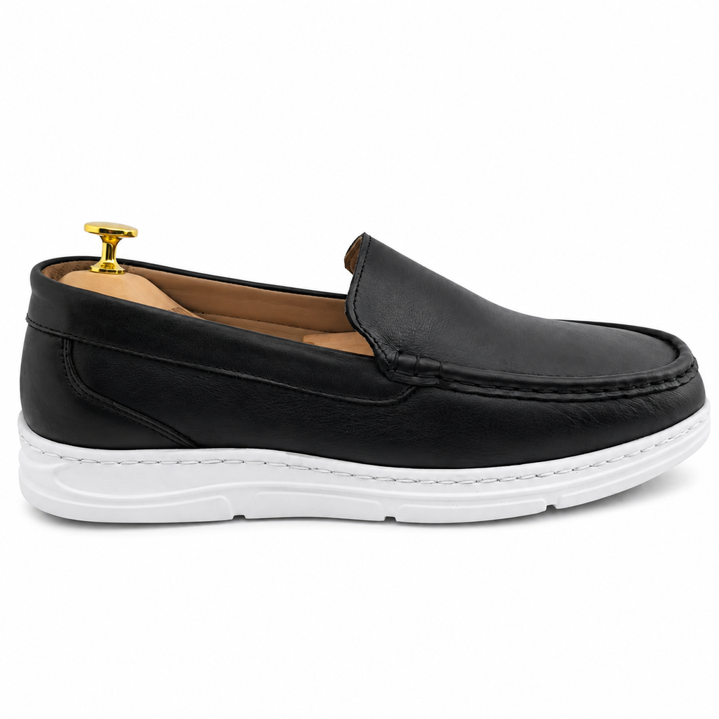 082 chaussure Richelieu confortable homme en cuir noir