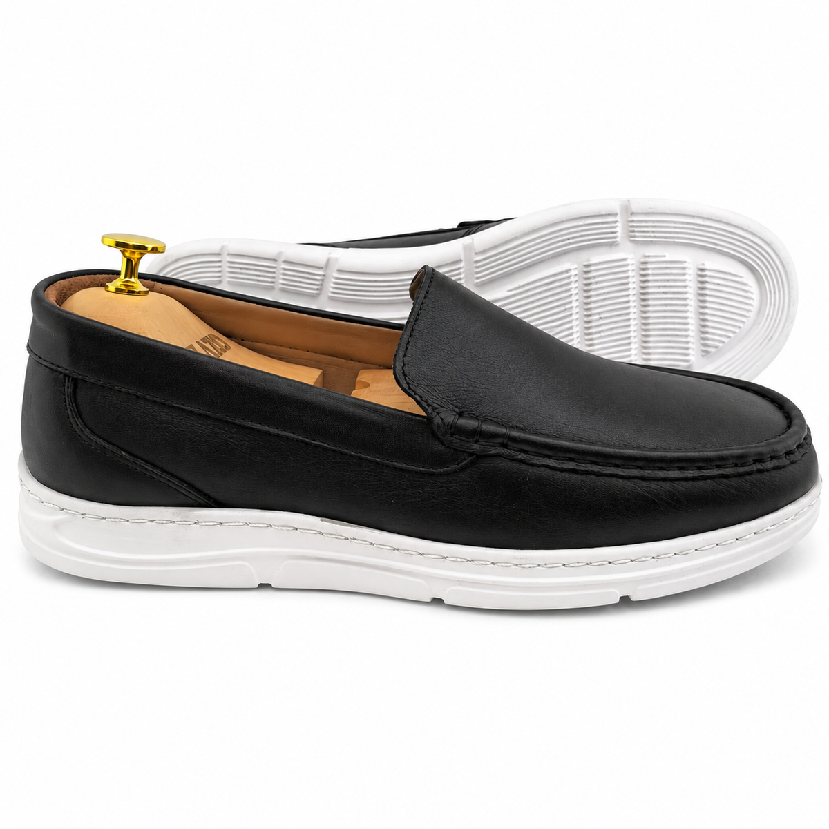 082 chaussure Richelieu confortable homme en cuir noir