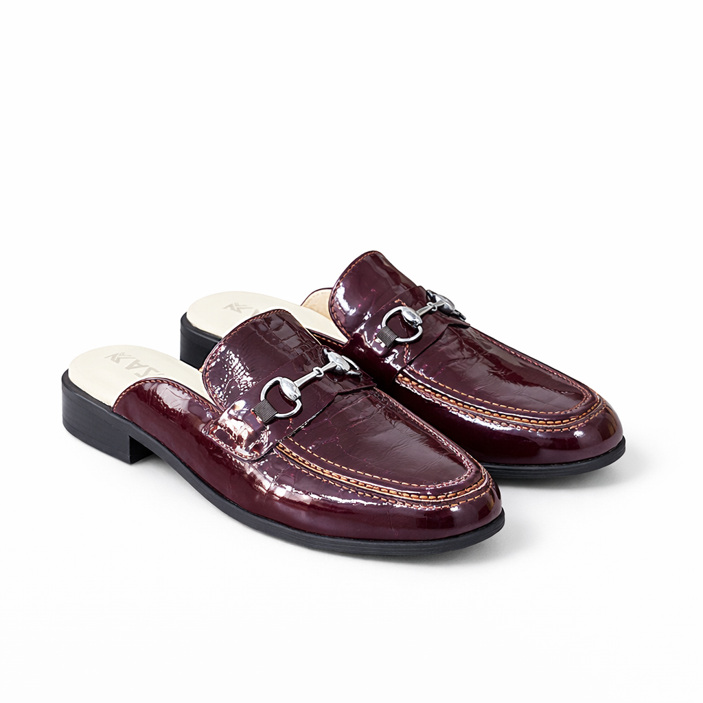 0118 chaussure Femme en cuir daim biege bordeaux