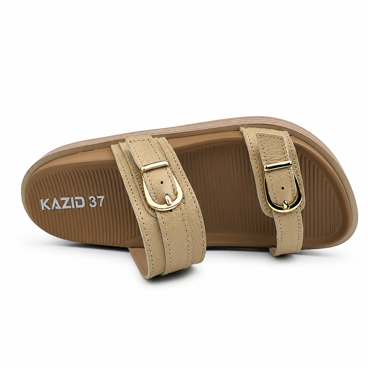 042 sandale médical femme en cuir beige