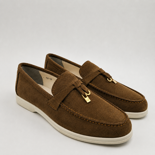 0116 chaussure Femme en cuir daim camel