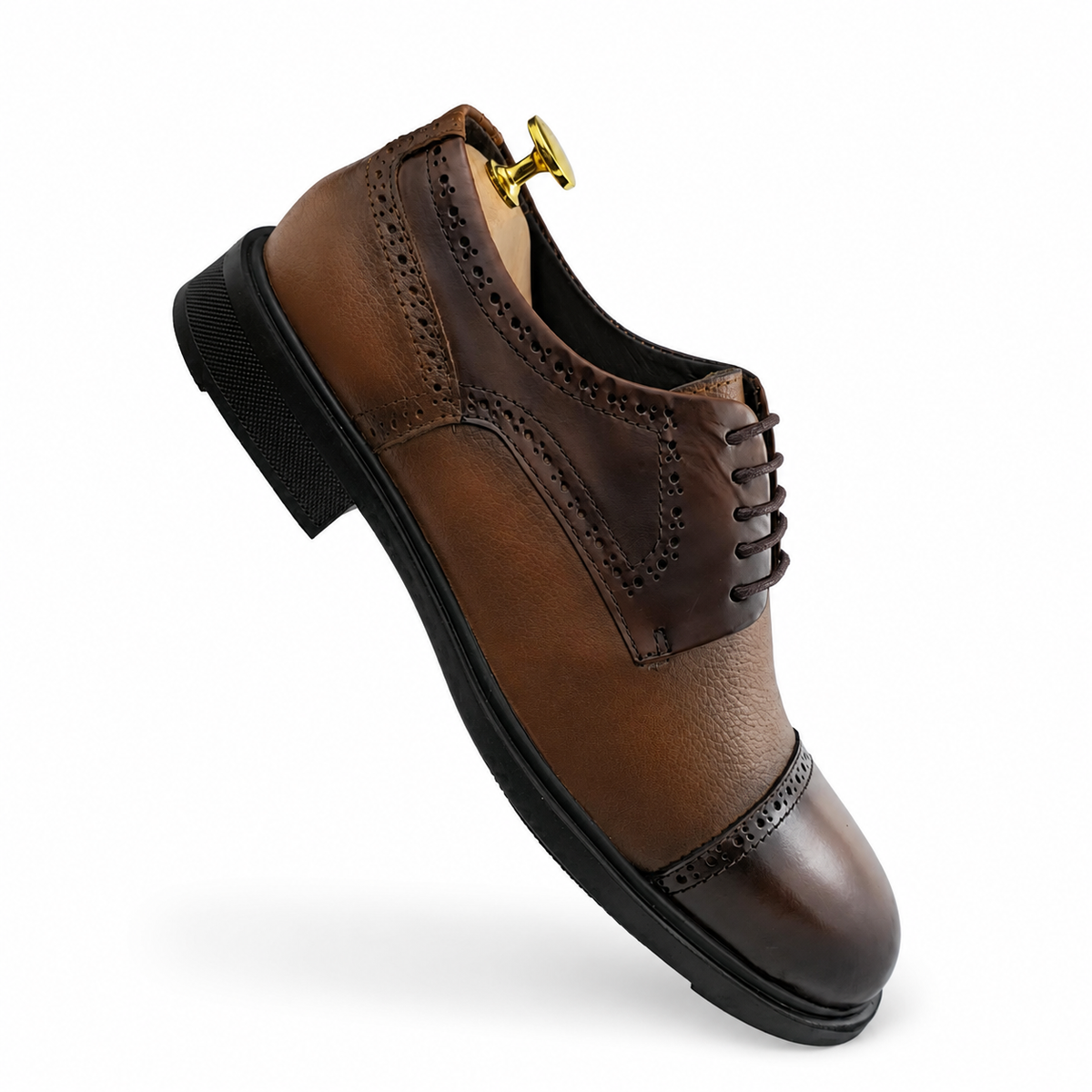 022 chaussure Richelieu homme en cuir marron