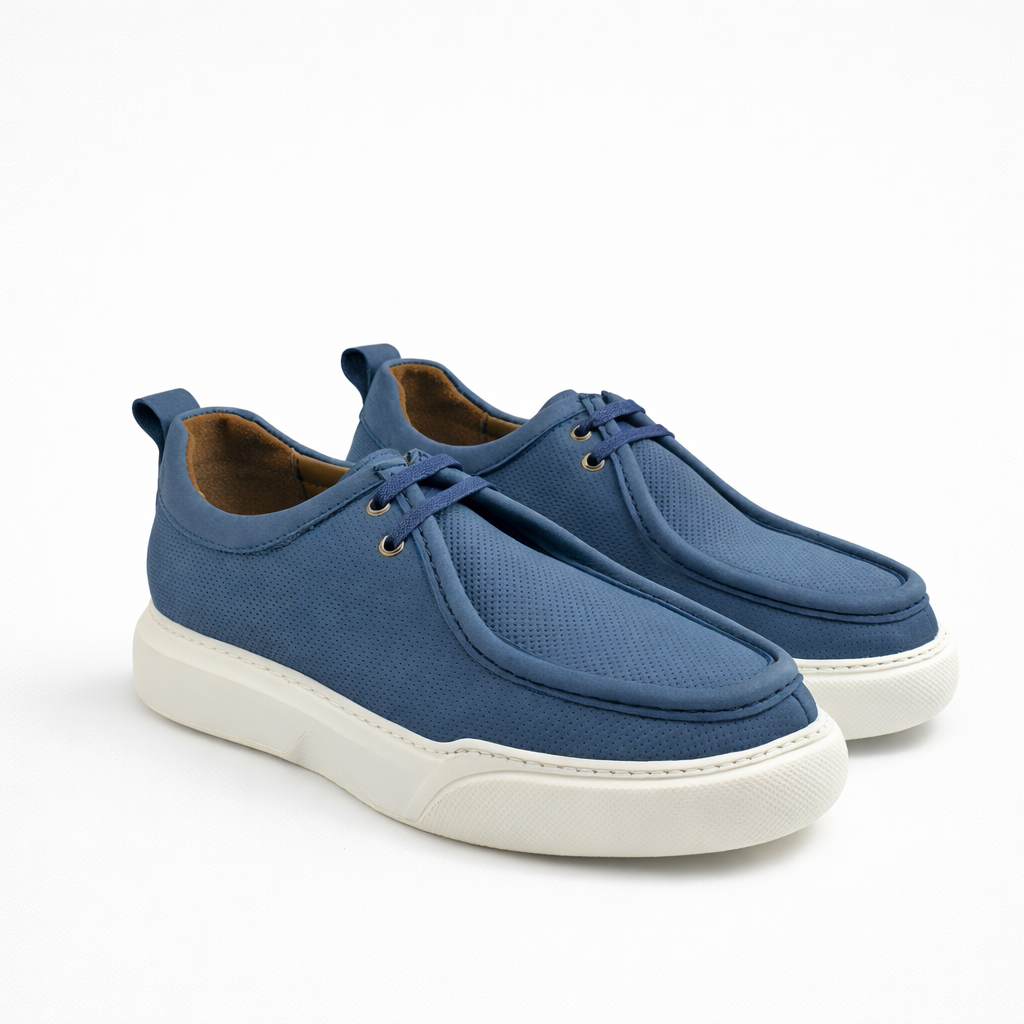 08 chaussure homme en cuir nubuck bleuciel