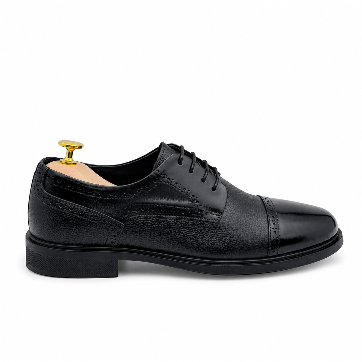 022 chaussure Richelieu homme en cuir noir