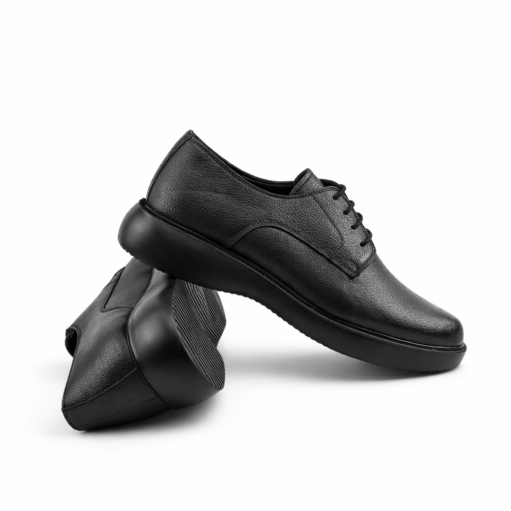 0316 chaussure confort cuir  noir