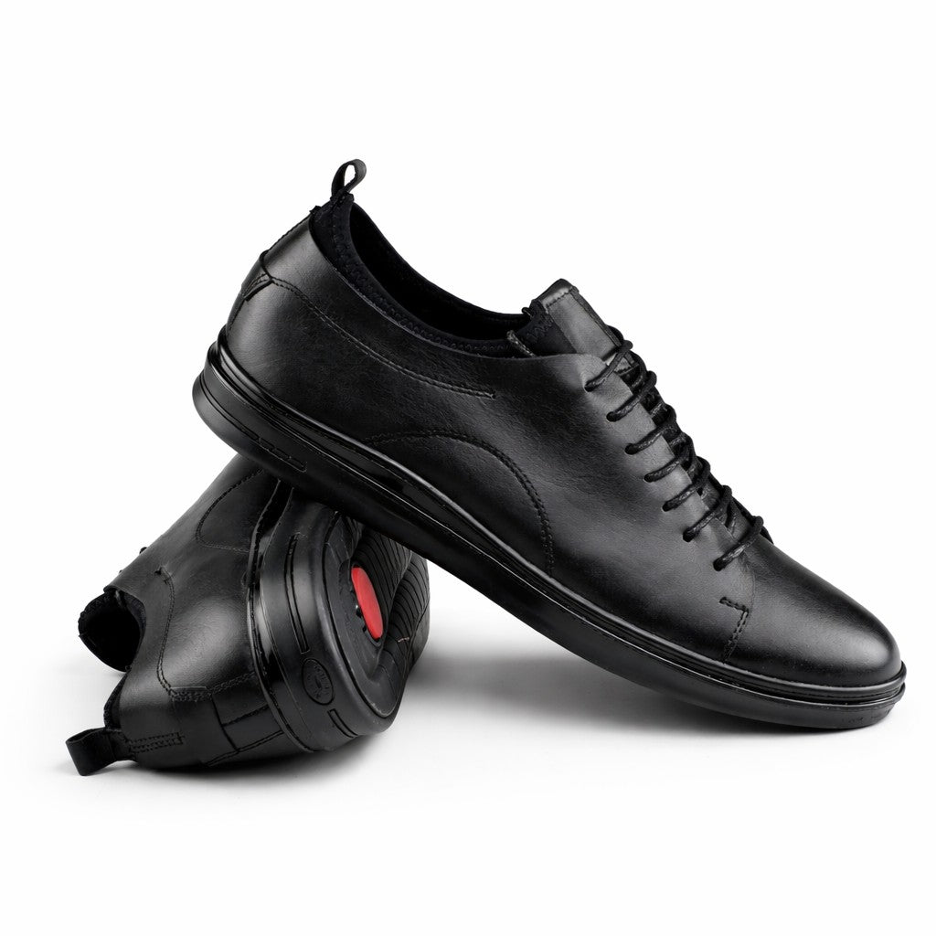 0171 Chaussure Sneaker Homme en cuir  noir