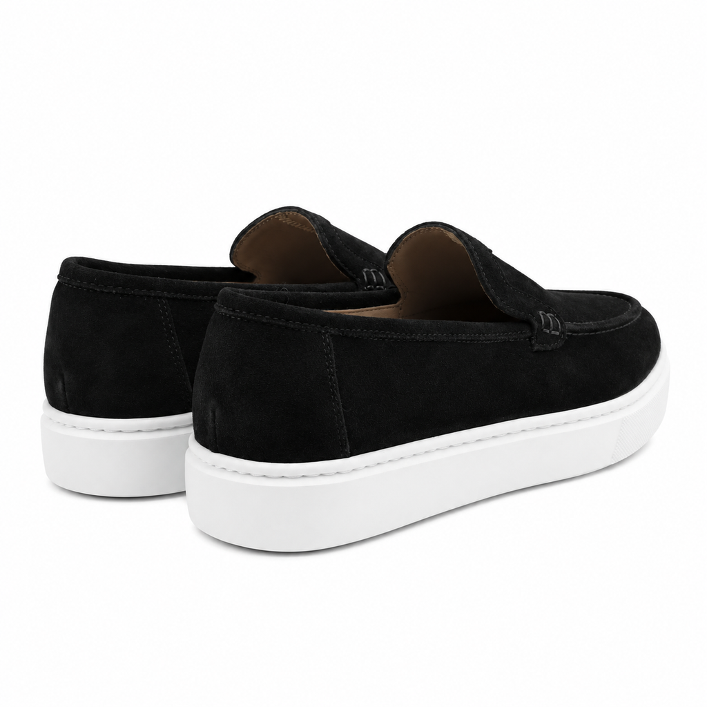 0109 Chaussures Homme  en cuir daim  noir