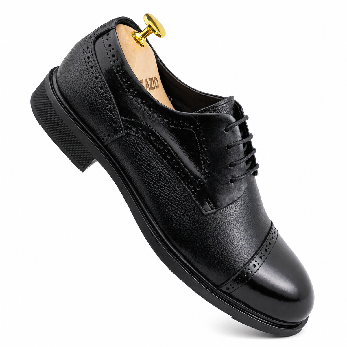 022 chaussure Richelieu homme en cuir noir
