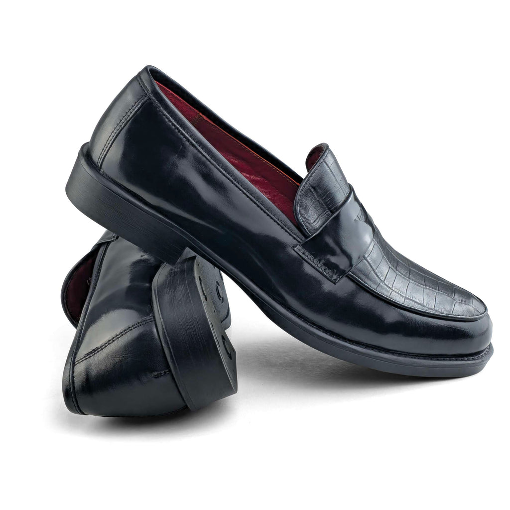 0144 Chaussure  Homme en cuir noir