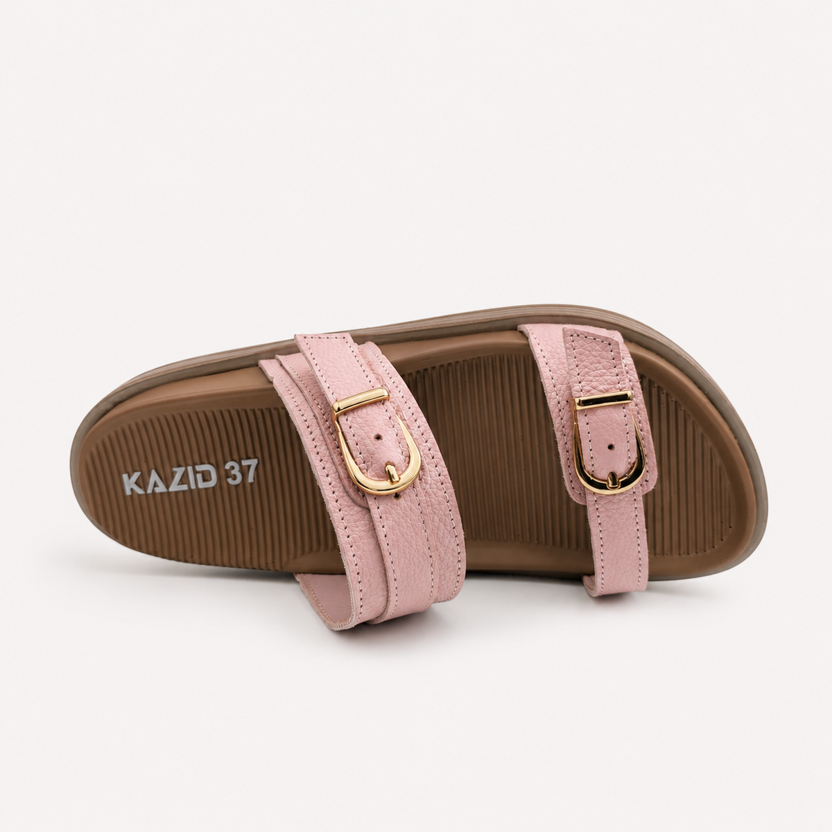 042 sandale médical femme en cuir rose