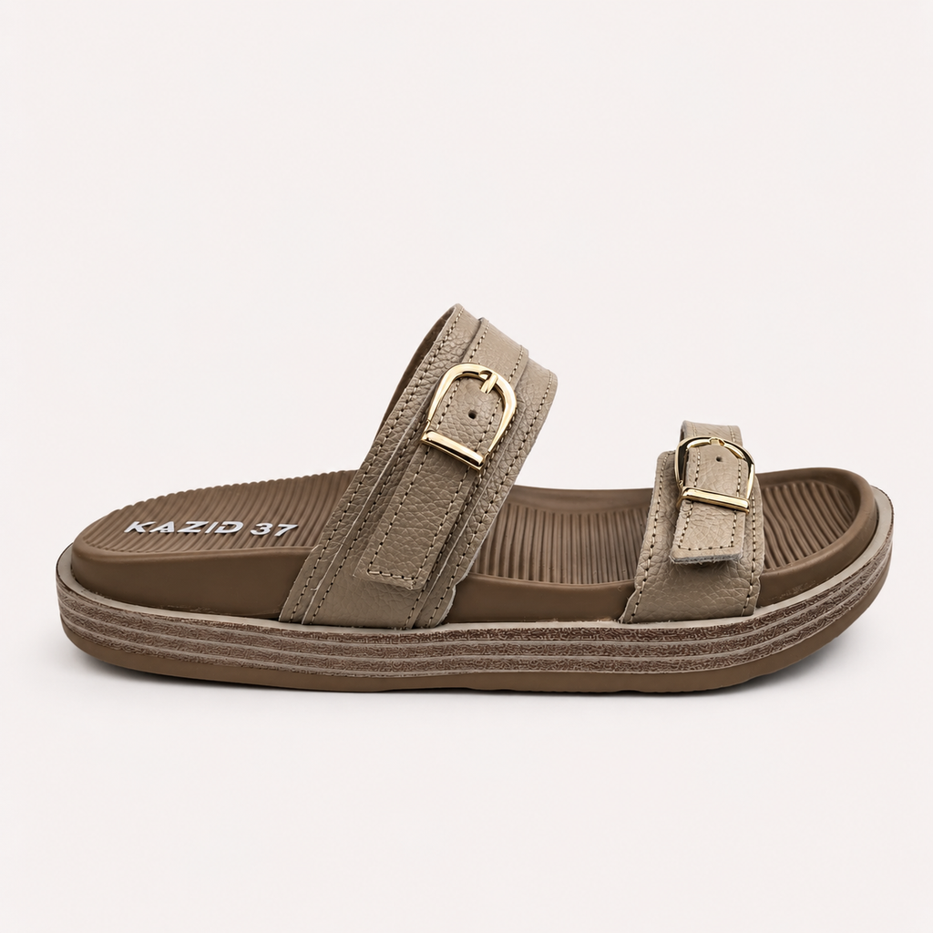 042 sandale médical femme en cuir beige