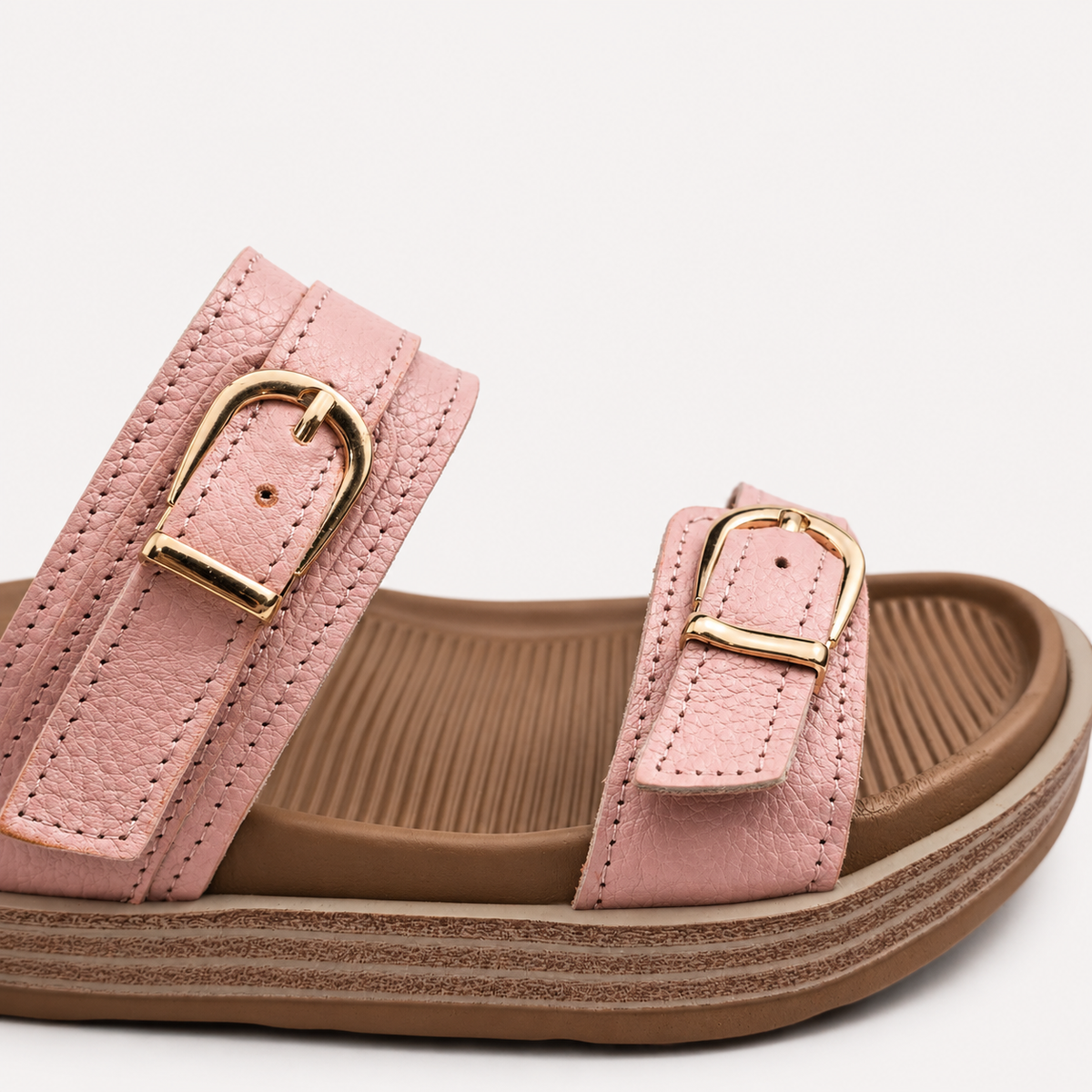 042 sandale médical femme en cuir rose