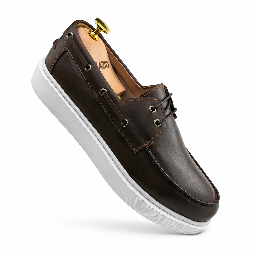 0121 chaussure  homme en cuir marron
