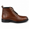 0100 bouttine en cuir homme tabac