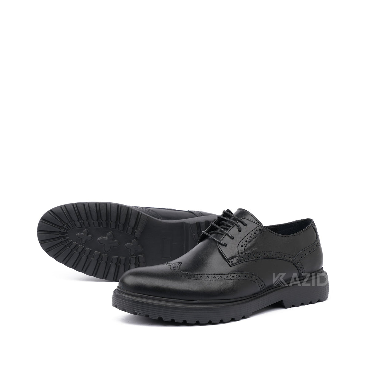 0415 chaussure Richelieu homme en cuir noir