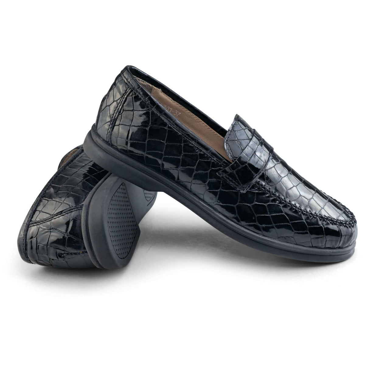 0117 chaussure Femme en cuir  noir