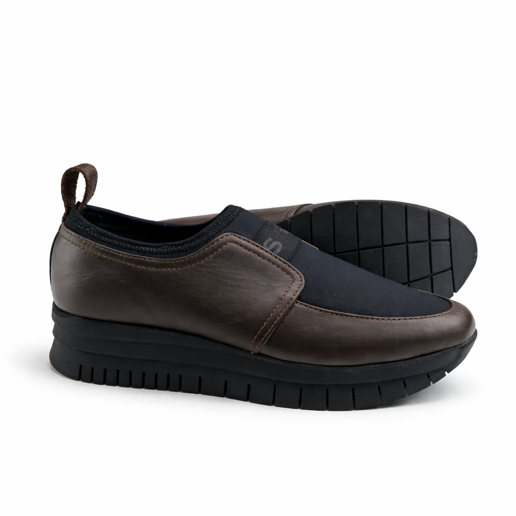 0622 chaussure Sneaker femmes en cuir marron